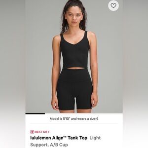 lululemon athletica Align Tank Top Black